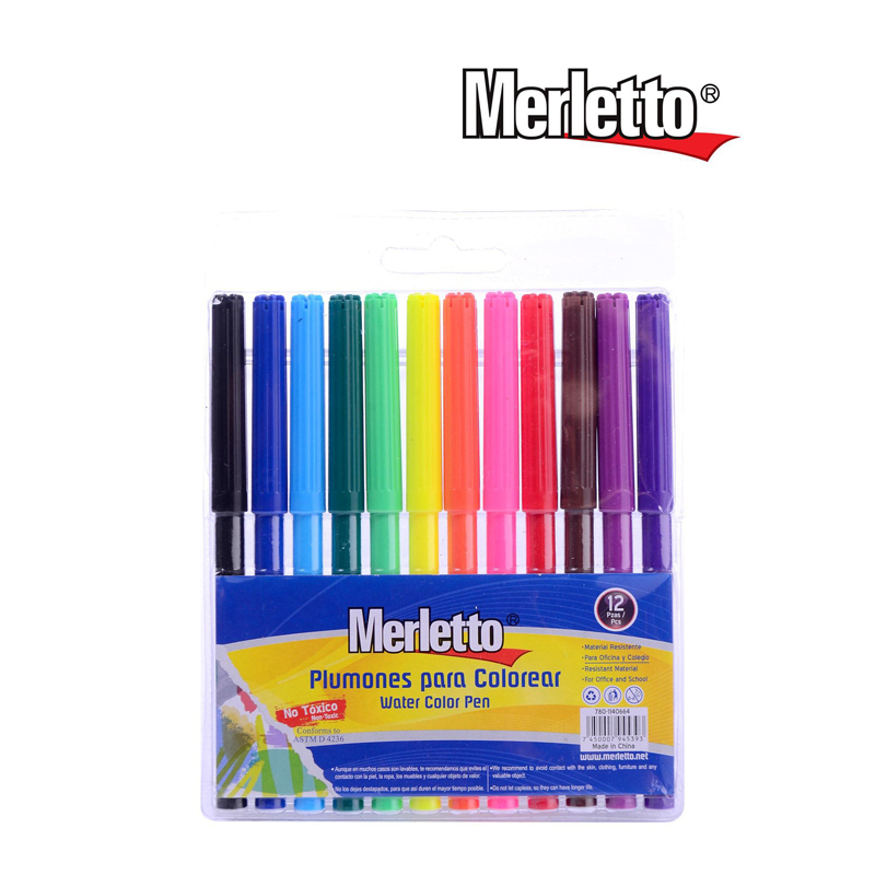 MARCADORES DE COLORES MERLETTO X12