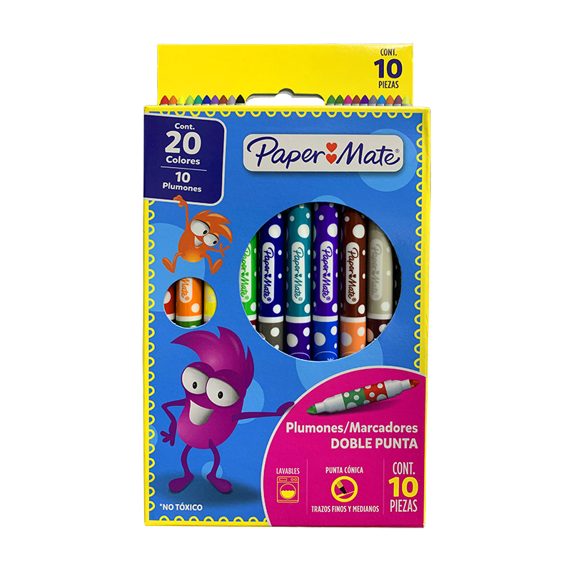 MARCADORES DOBLE PUNTA x10UNDS