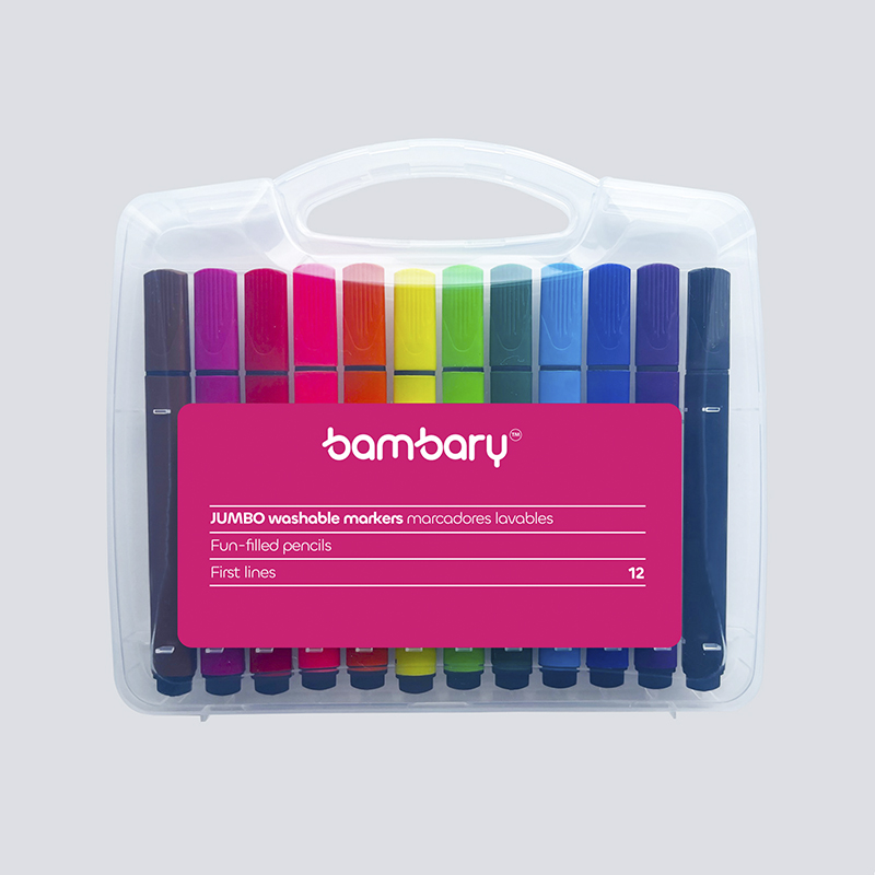 MARCADORES LAVABLES TRI JUMBO P/GRUESA EST 12 UND 