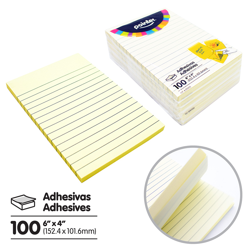 NOTAS ADHESIVAS 6 x 4"