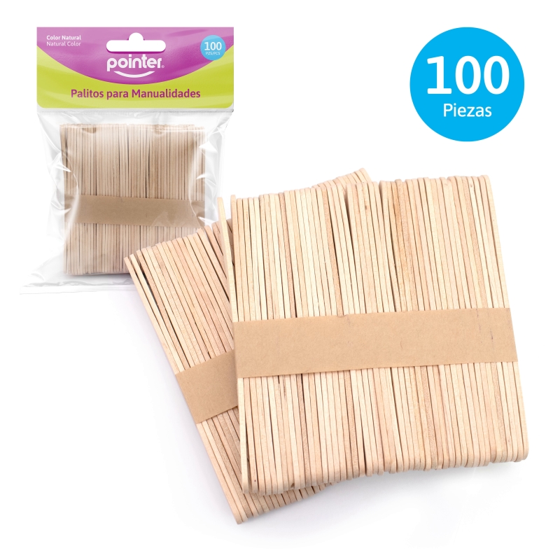 PALITOS PARA MANUALIDADES x 100 PZAS.