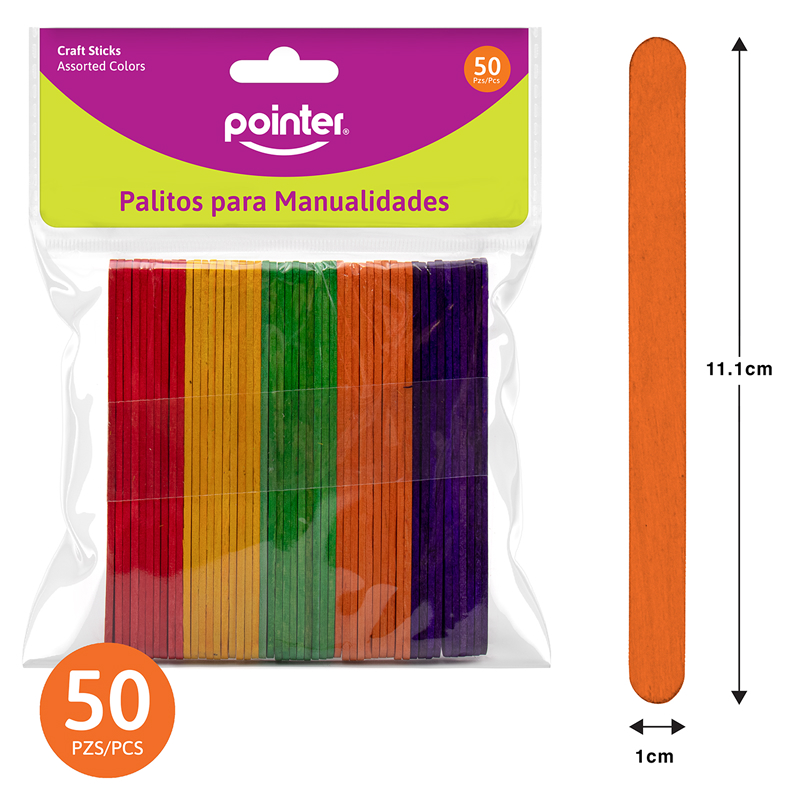 PALITOS PARA MANUALIDADES x 50 PZAS.