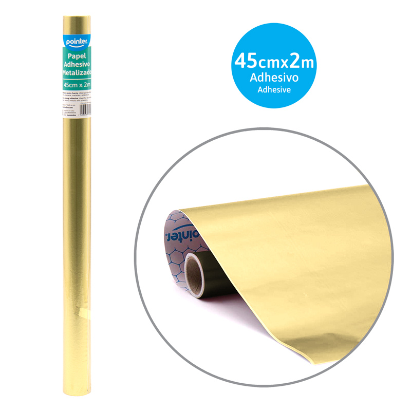 PAPEL CONTAC METALIZADO DORADO 
