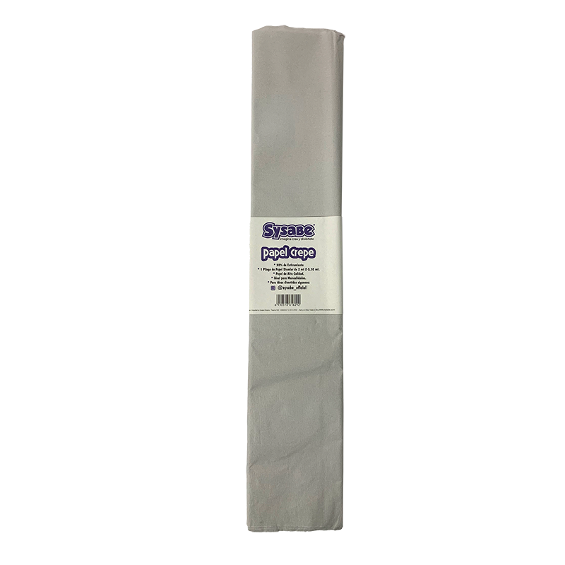 PAPEL CREPE GRIS
