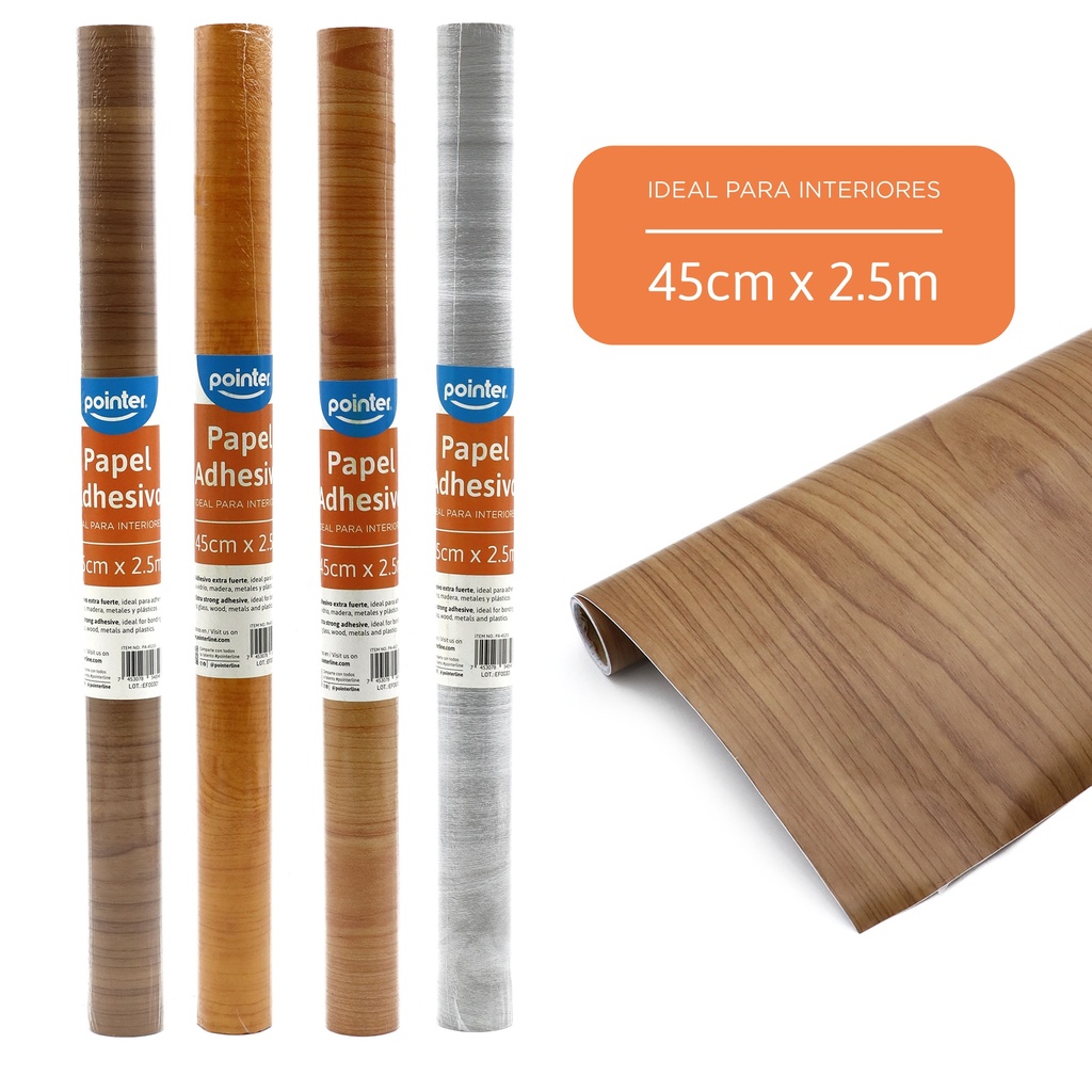 PAPEL DECORATIVO ADHESIVO 2.5M X 45CM