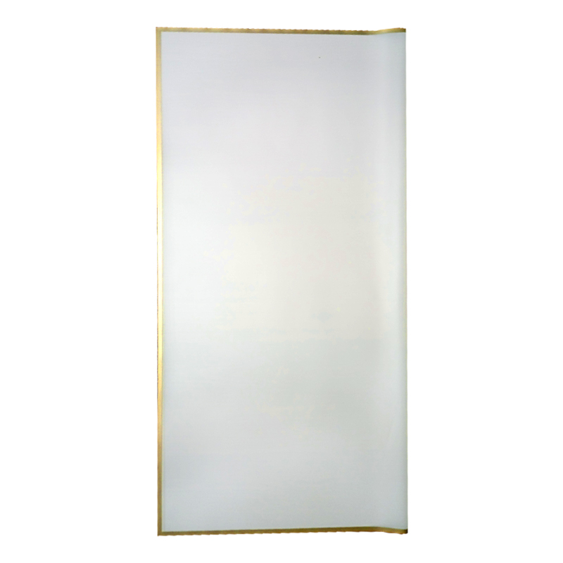 PAPEL COREANO HANSU TRASLUCIDO BORDE DORADO - BLANCO 57x57CM