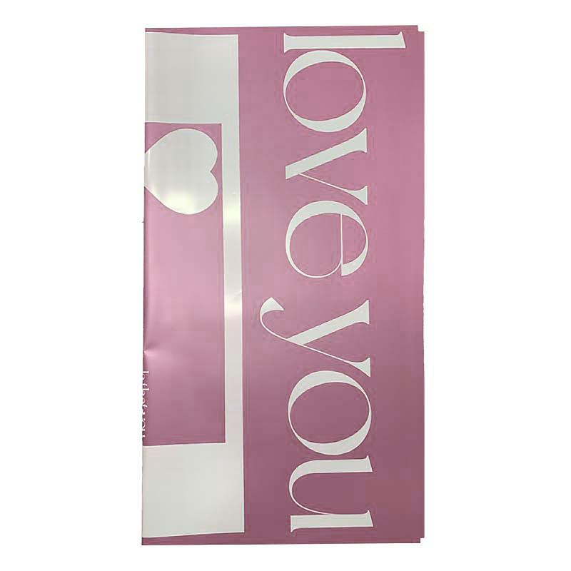 PAPEL KOREANO TRASLUCIDO LOVE YOU ROSADO 57X57CM