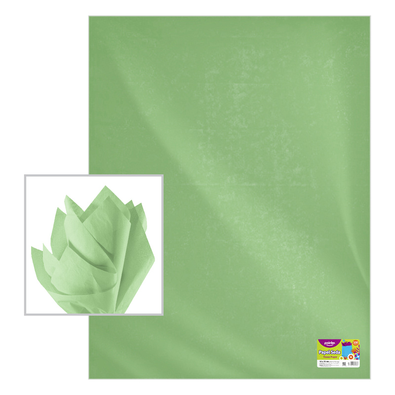 PAPEL SEDA VERDE MANZANA - 50x70CM