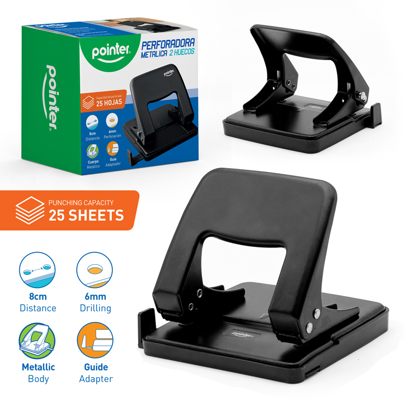 PERFORADORA METALICA 2 AGUJEROS