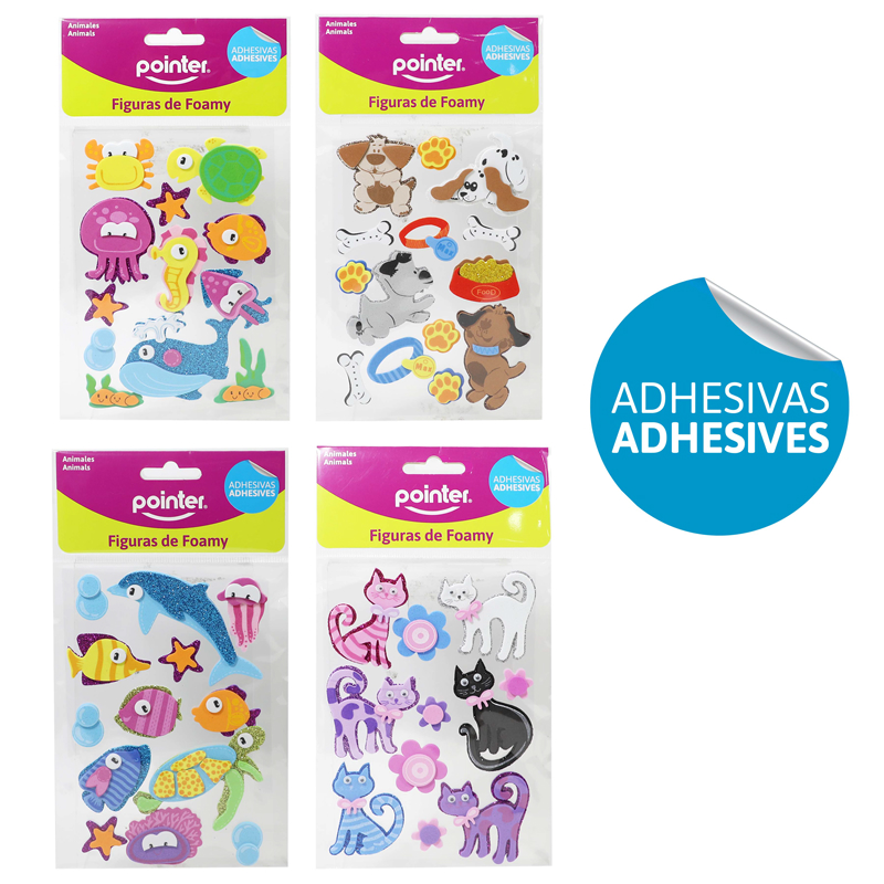 FIGURAS DE FOAMY ADHESIVAS (ANIMALES)