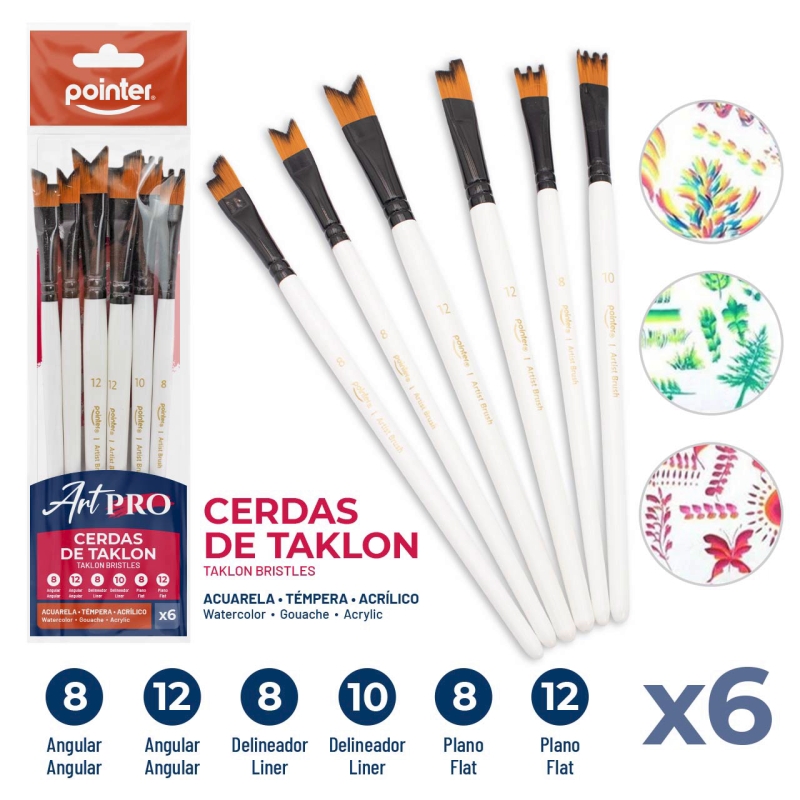 SET DE PINCELES ART PRO x6PZAS