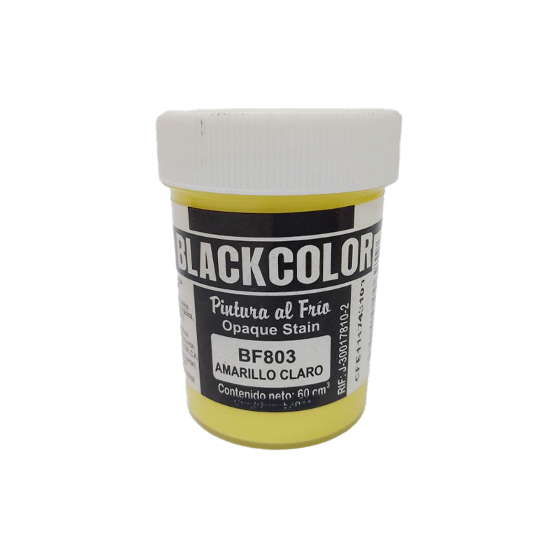 PINTURA AL FRIO AMARILLO CLARO BLACKCOLOR  60ML