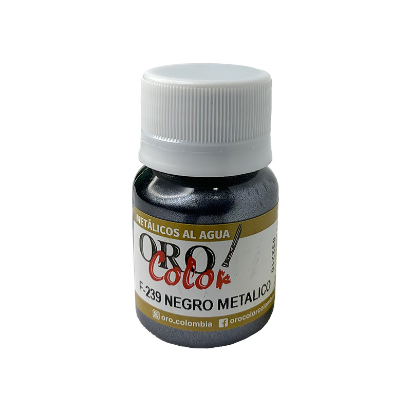 PINTURA METALICOS AL AGUA NEGRO METALICO 30CM