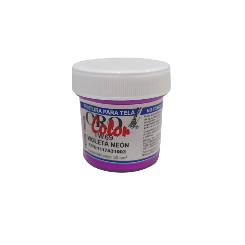PINTURA TEXTIL VIOLETA NEON 30CM