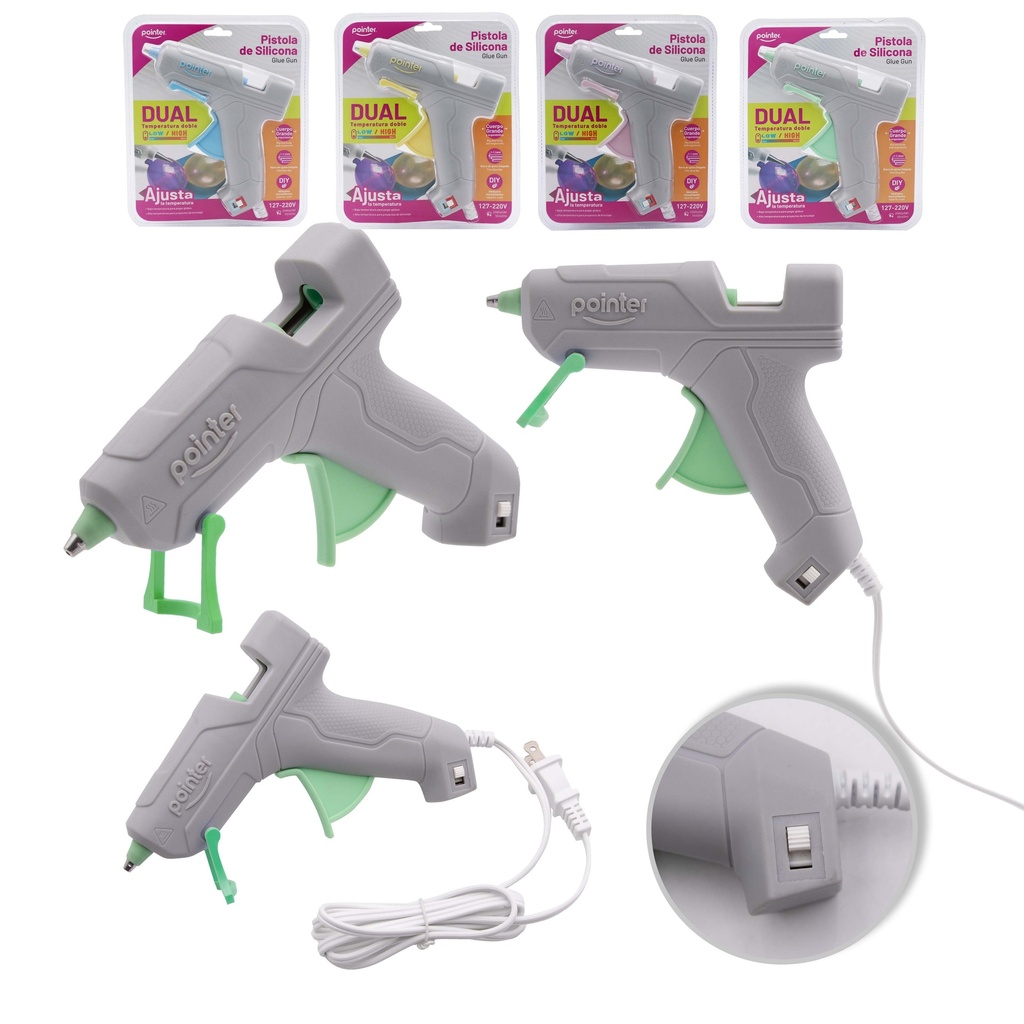 PISTOLA DE SILICONA DOBLE TEMPERATURA - 20W