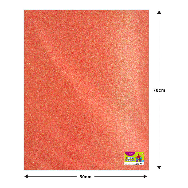 FOAMY ESCARCHADO CORAL MEDIO - GRANDE (50x70CM)