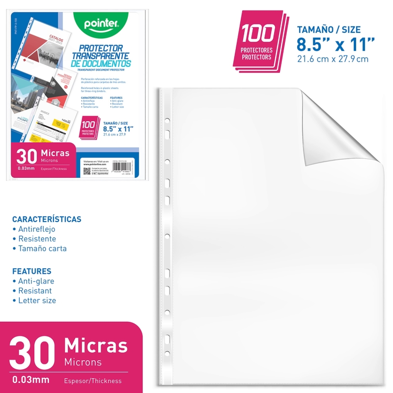 PROTECTOR DE HOJAS 30 MICRAS