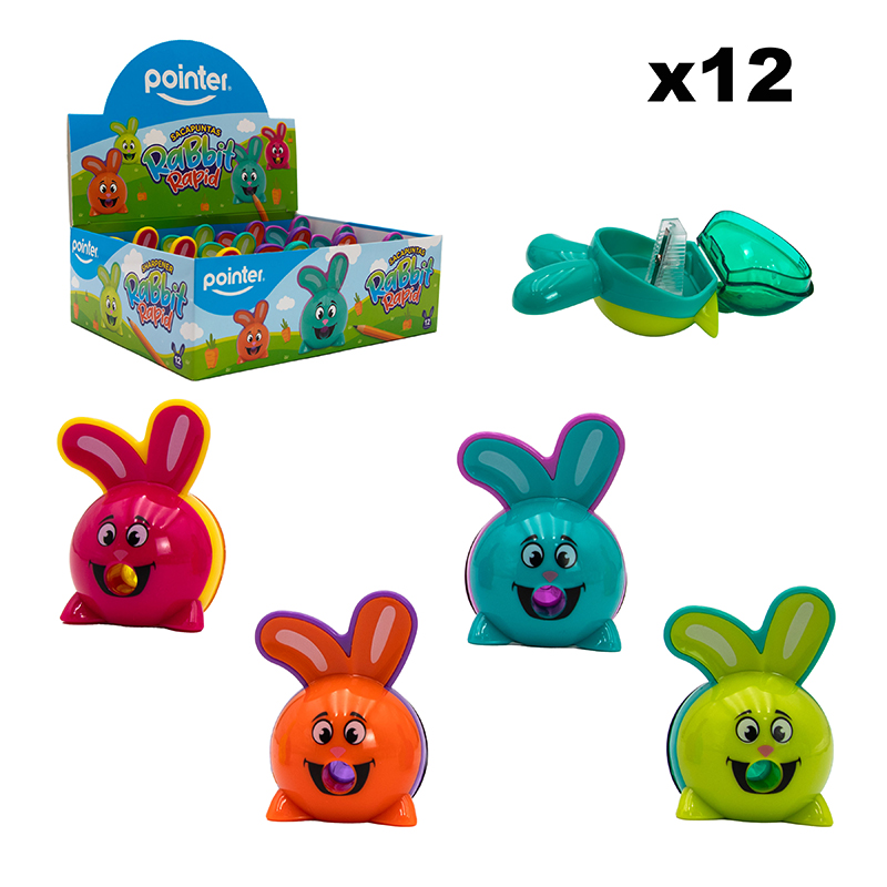 SACAPUNTAS x 12 PIEZAS CONEJO