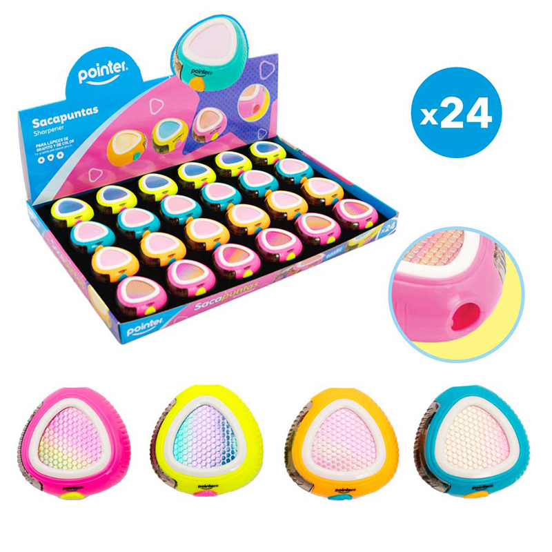 SACAPUNTAS CON DEPOSITO TRIANGULAR