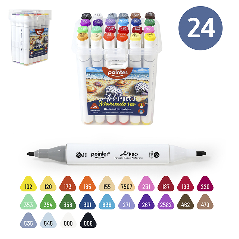 SET DE MARCADORES x 24 COLORES