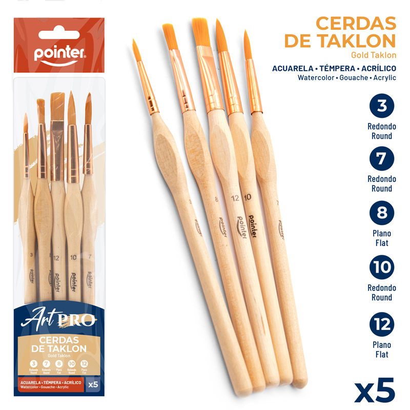 SET DE PINCELES ART PRO x5PZAS