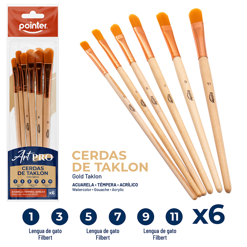 SET DE PINCELES x 6 PZAS.