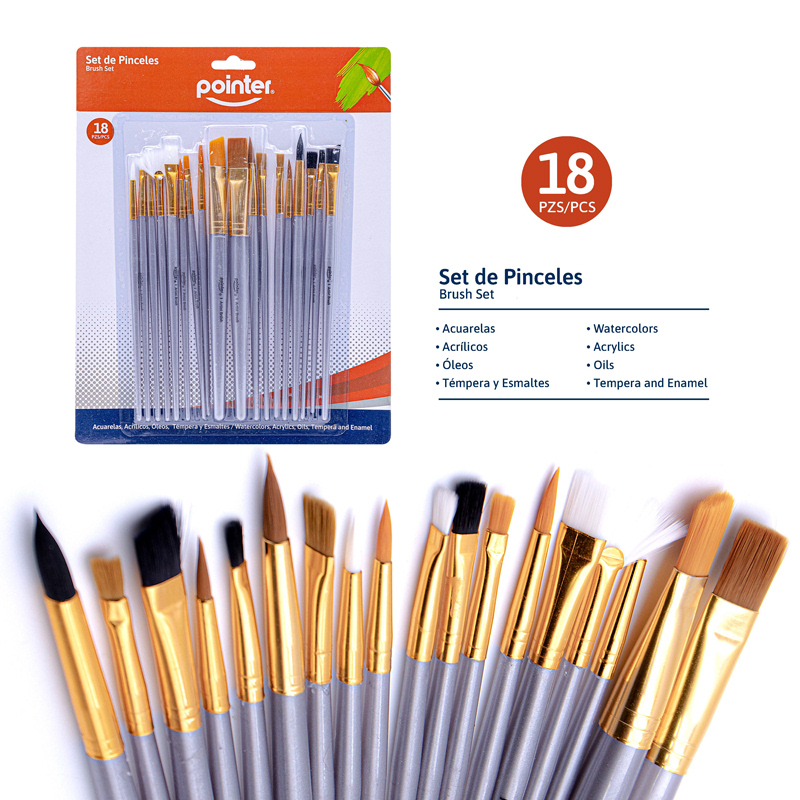 SET DE PINCELES X18