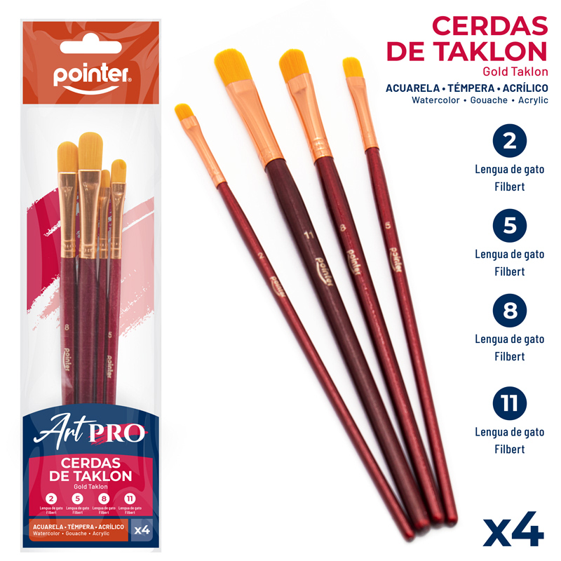SET DE PINCELES X4