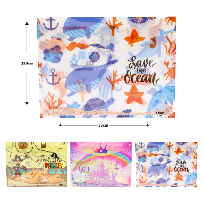 SOBRE PLASTICO PORTADOCUMENTOS (INFANTIL)