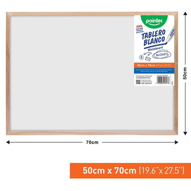 TABLERO BLANCO 50x70cm
