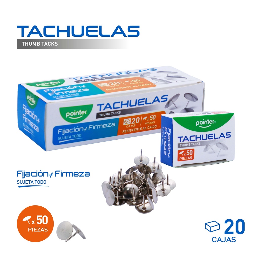TACHUELAS METALICAS x50PZAS
