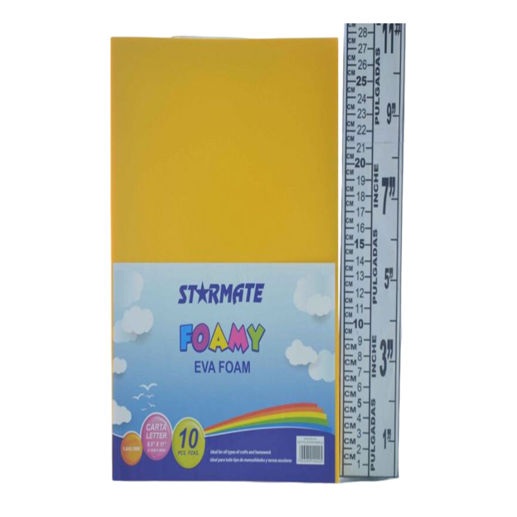 FOAMY LISO CARTA 8.5X11" AMARILLO ORO