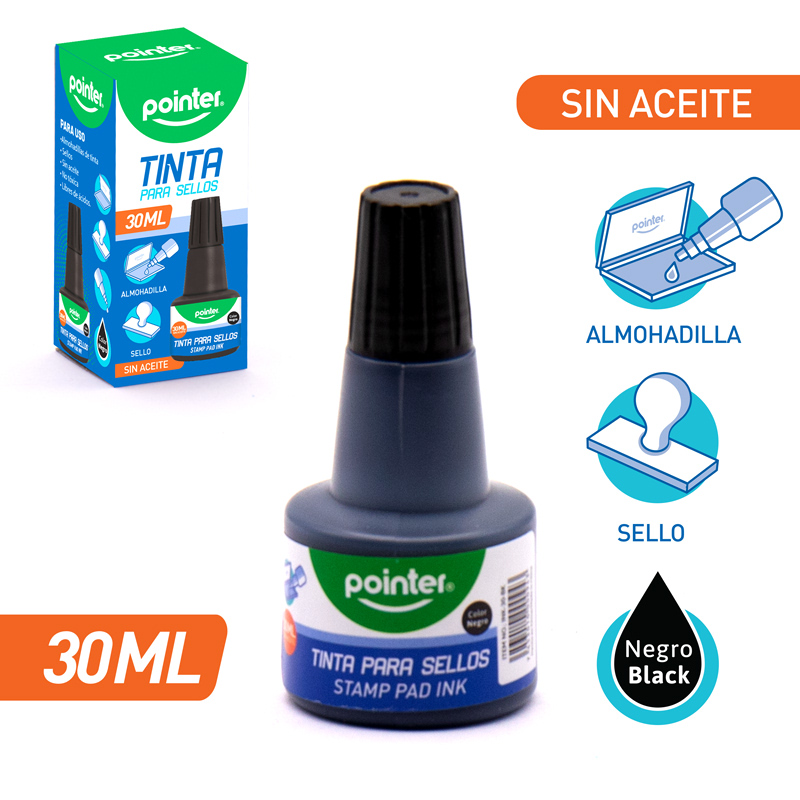 TINTA PARA ALMOHADILLA DE SELLOS (NEGRO)
