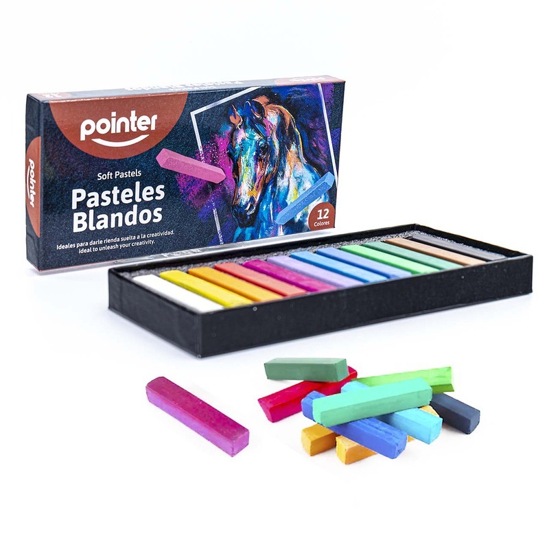 TIZA PASTELES BLANDOS x12 COLORES