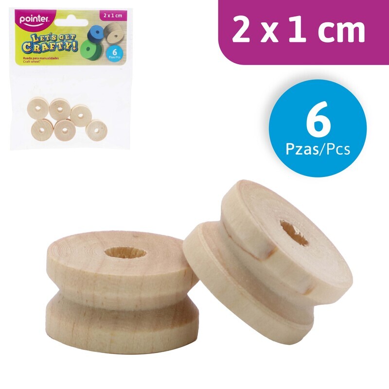 RUEDAS PARA MANUALIDADES x 5 PZAS.