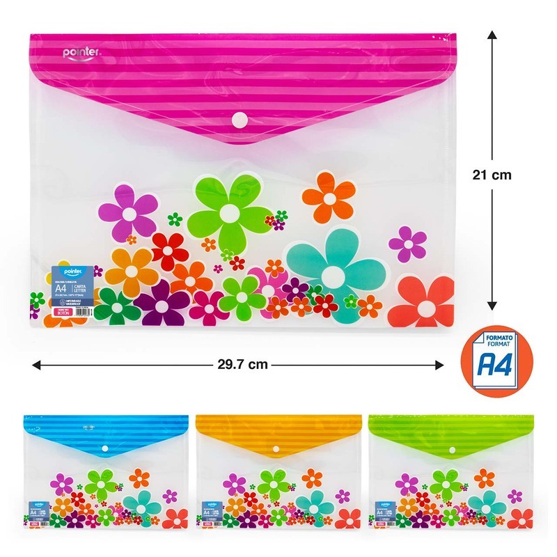 SOBRE PLASTICO PORTADOCUMENTOS TAMAÑO A4