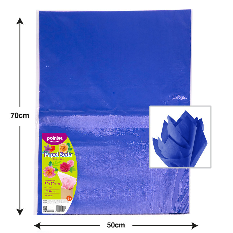 PAPEL SEDA AZUL OSCURO - 50x70CM
