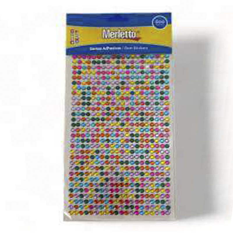 PEGATINAS DE GEMAS 600pza 0.6cm Colores Surtidos