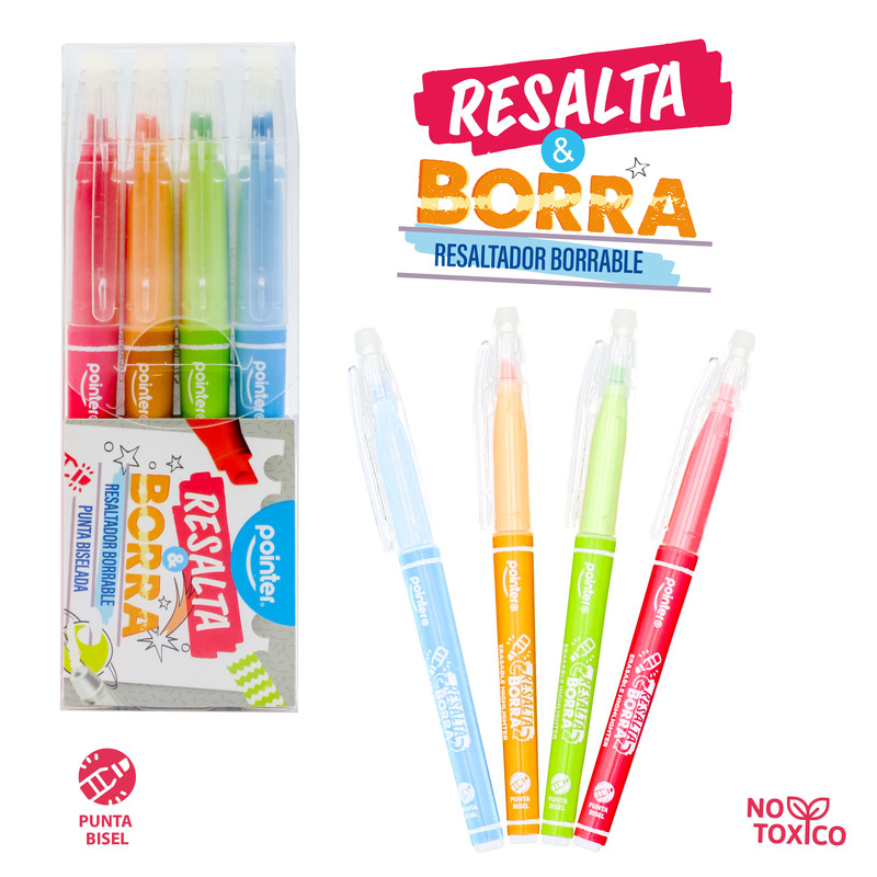 RESALTADOR BORRABLE x 4