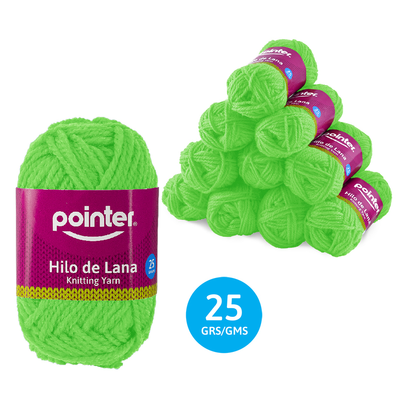 HILO DE LANA PARA MANUALIDADES VERDE NEON - 25GRS