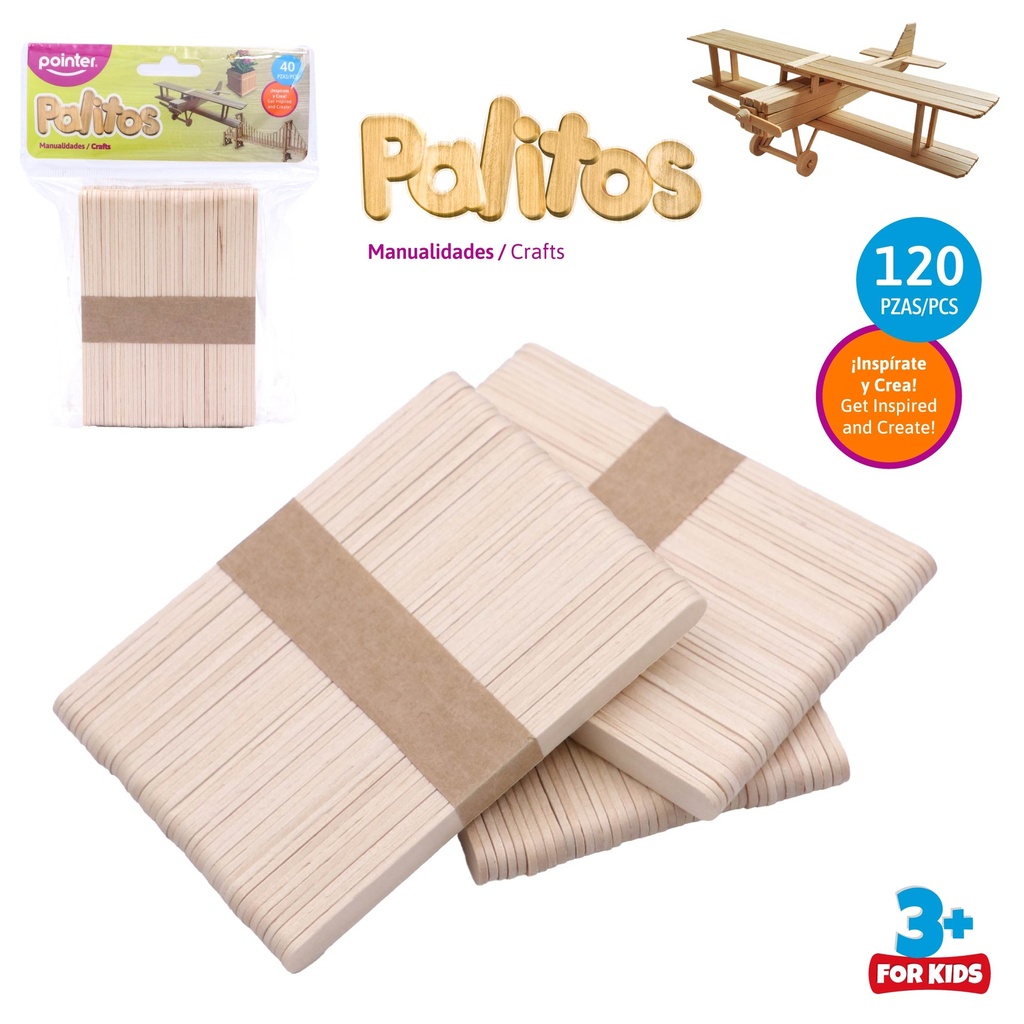 PALITOS PARA MANUALIDADES X120 PZAS.