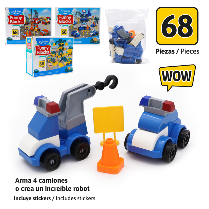 BLOQUES PARA ARMAR x 68 PZAS