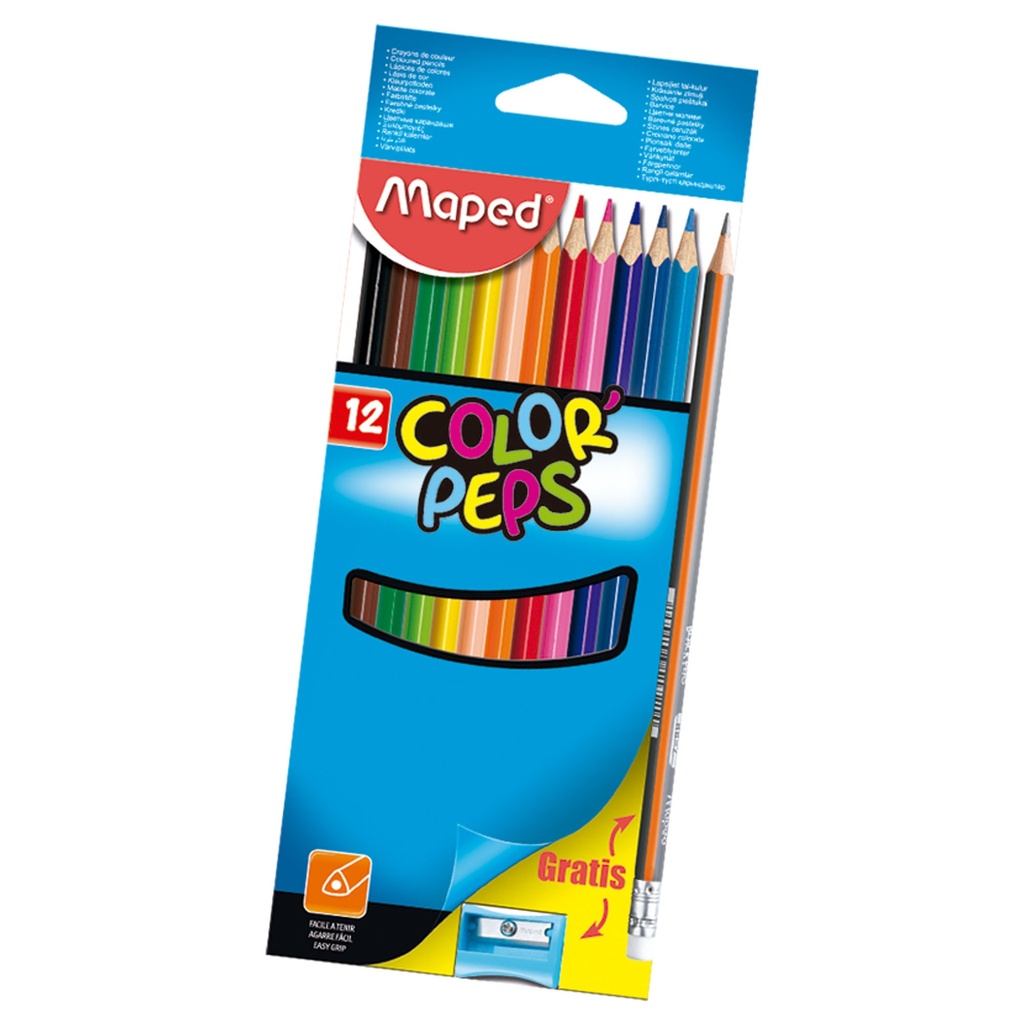 LAPICES DE COLORES PEPS x12PZS