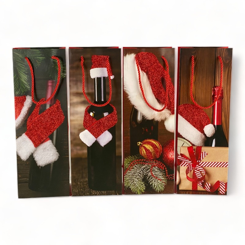 BOLSA DE REGALO NAVIDAD BOTELLERA