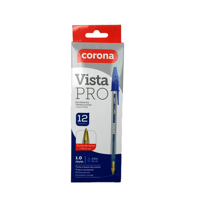 BOLIGRAFO VISTA PRO AZUL 1.0MM x12