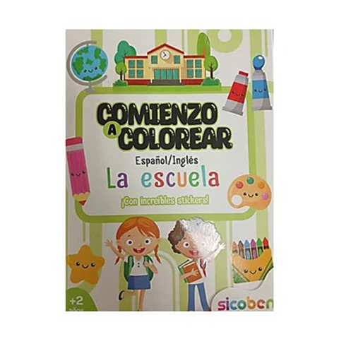 COMIENZO A COLOREAR ESPAÑOL/INGLES LA ESCUELA