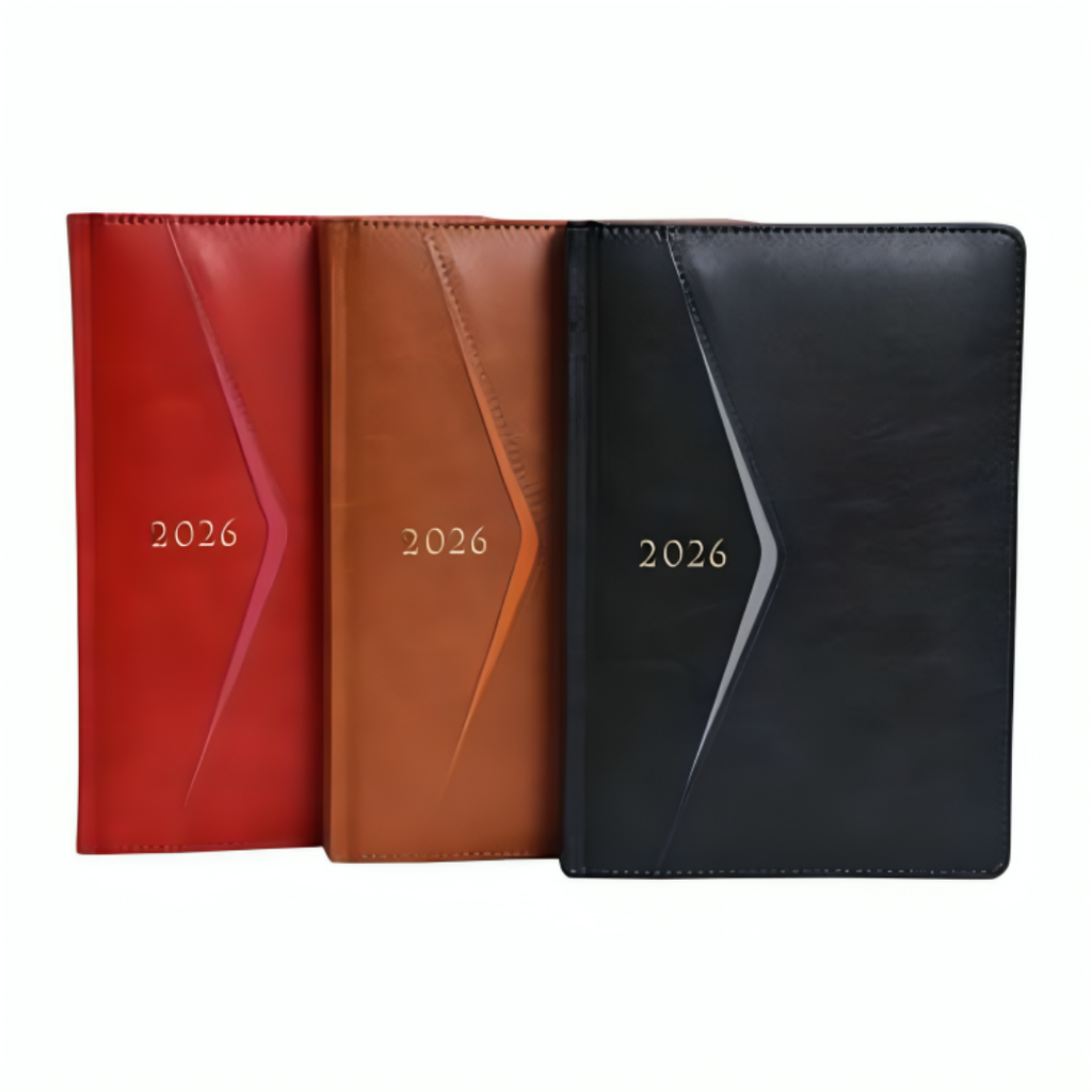 AGENDA 2026 B5 BORDE DORADO PAPEL AMARILLO 196 PAG 18x24.1