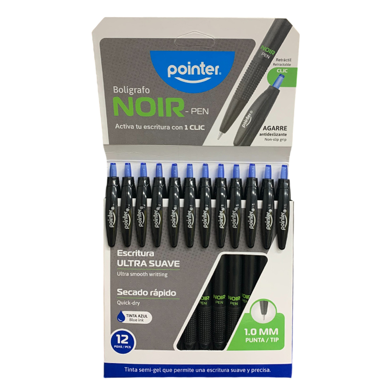 BOLIGRAFO RETRACTIL AZUL NOIR PEN 1.0MM