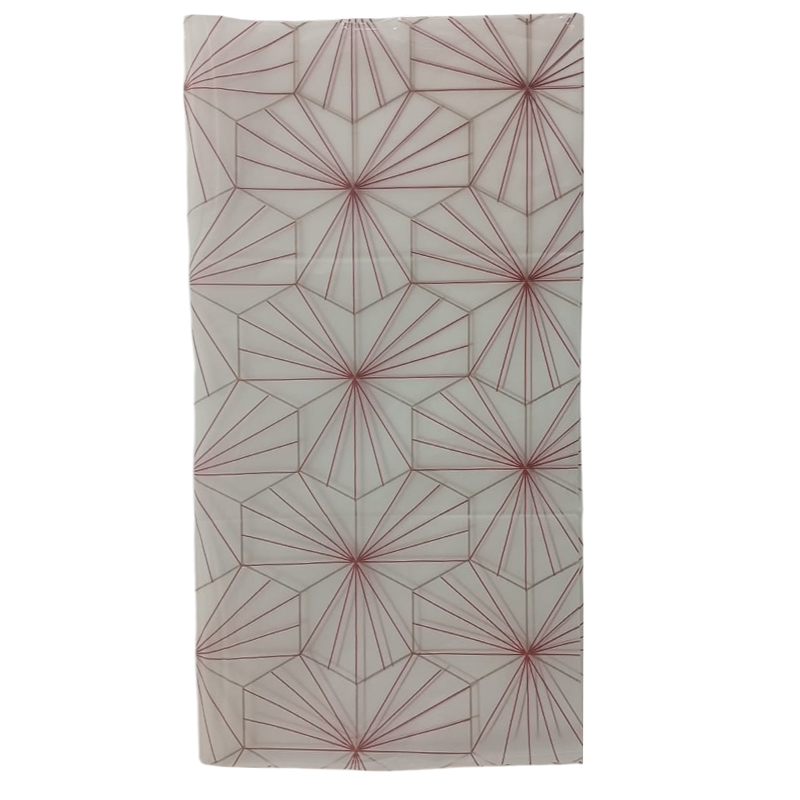 PAPEL KOREANO BITONO TRASNLUCIDO TELARAÑA ROJO 60X60CM 