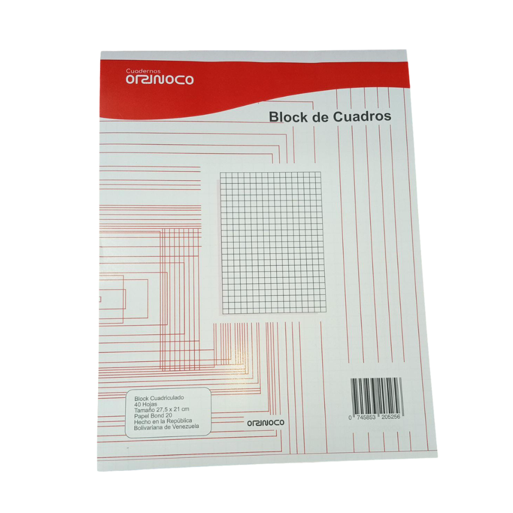 BLOCK DE CUADROS ORINOCO